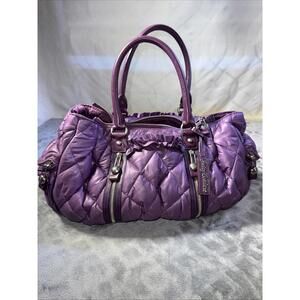 Juicy Couture Plum Quilted Ruffled  Y2K 2000s Vintage Purse NWT